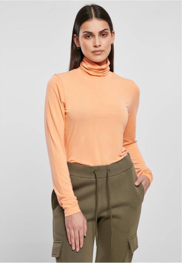 Urban Classics - Modal Turtleneck Longsleeve top - M - Oranje