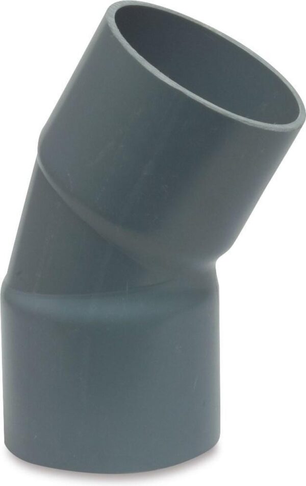 VDL Soknippel PVC-U 1/2" x 3/8" buitendraad x binnendraad 10bar grijs met RVS ring type versterkt