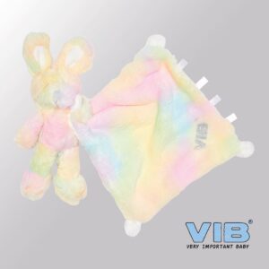 VIB® - Pluche Konijn houdt doekje vast VIB (Disco) - Babykleertjes - Baby cadeau