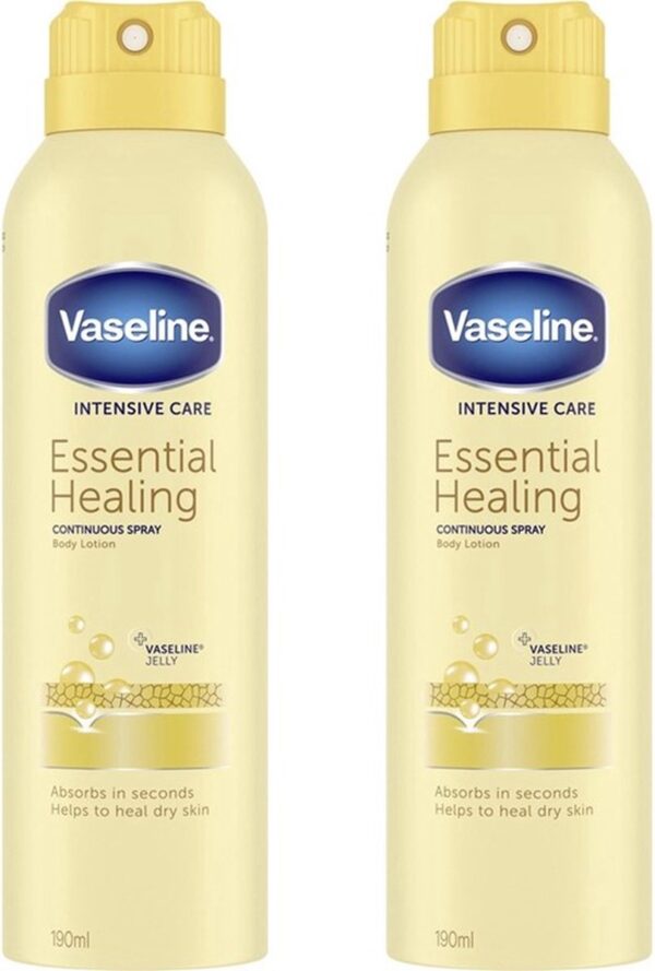 Vaseline Spray & Go Essential Healing Bodylotion - 2 x 190 ml