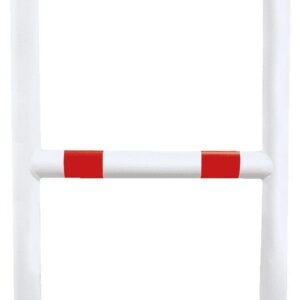 Veiligheidshek met knieligger, 1150 mm, rood wit 750 x 1150 mm