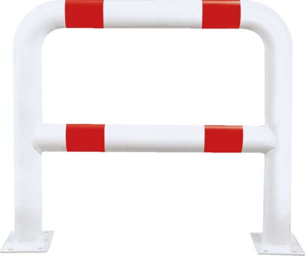 Veiligheidshek met knieligger, 650 mm, rood wit 750 x 650 mm