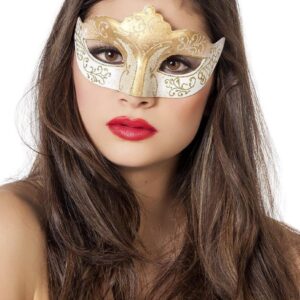 Venetiaans masker glitter wit