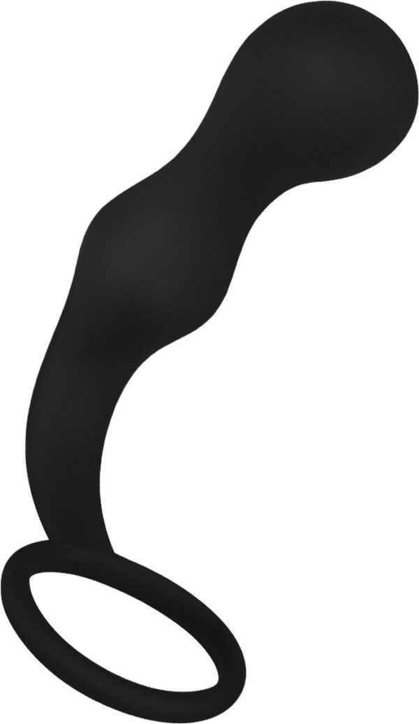 Verleidelijke anaalplug met testikelring, 14,5 cm
