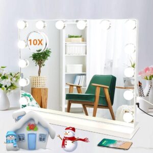 Verstelbare Make-uptafel Spiegel met Kleurtemperaturen - Hollywood Stijl Cosmeticaspiegel - 60x80 cm