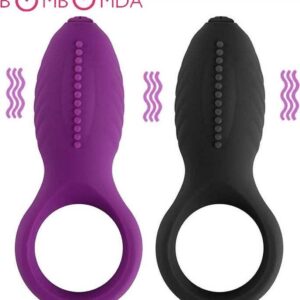 Vibrerende Cockring met clitoris stimulator | Vibrerende Cockring | Penis Ring | Waterproof Cockring | Zwart