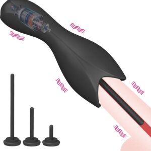Vibrerende siliconen penis dilator - Penisplug - 3 in 1 - BDSM Urethrale stimluatie - USB Oplaadbaar - 3 opzetstukken - Verschillende lengtes - Elektrisch