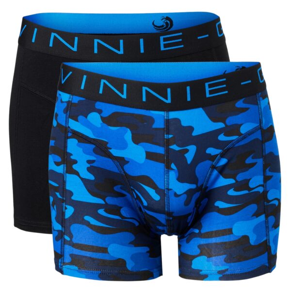 Vinnie-G Boxershorts 2-pack Black/Blue Army