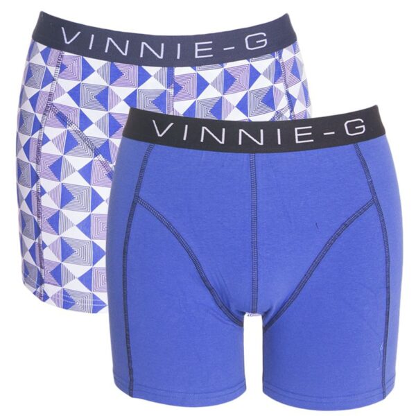 Vinnie-G boxershorts Royal Blue - Print 2-pack-L