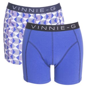 Vinnie-G boxershorts Royal Blue - Print 2-pack-M
