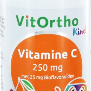 VitOrtho - Vitamine C 250 mg met 25 mg Bioflavonoïden (Kind) (60 kauwtabs)