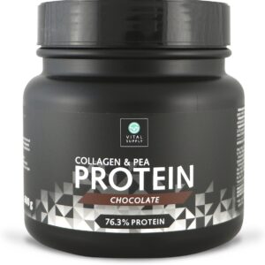 Vital Supply - Proteïne shake chocolade - Collageen & Erwten - 600 GR