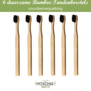 Volwassen bamboe tandenborstels - 6 stuks