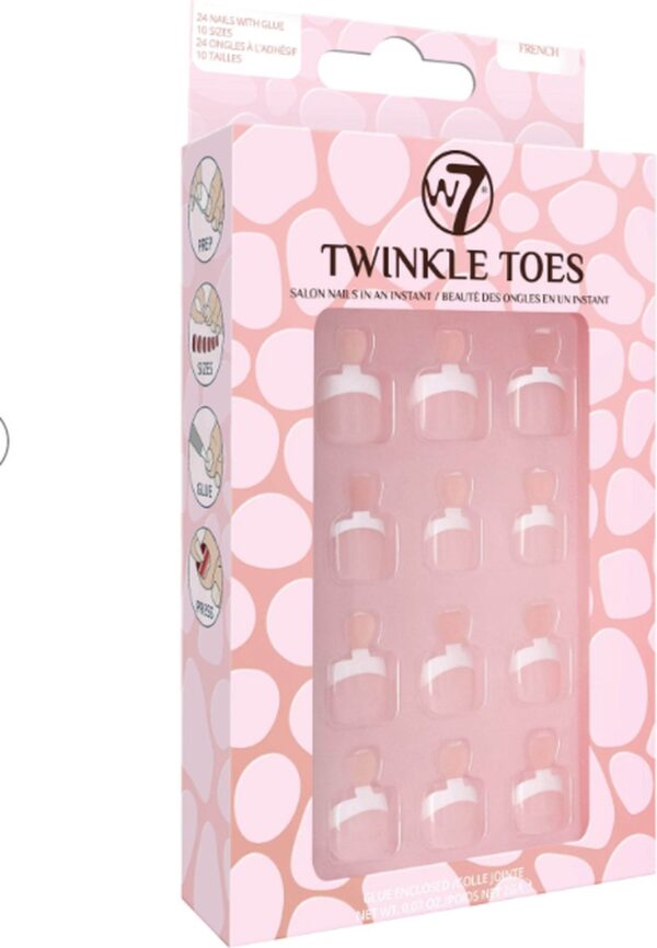 W7 Twinkle Toes False Toe nails 24 pcs