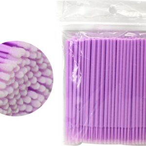 Wegwerp Microbrushes - Wimpers Uitbreiding - Individuele Lash Verwijderen - Wattenstaafje - Micro Borstel Voor Wimper Extensions Tool- microbrush - 100stuks - Paars