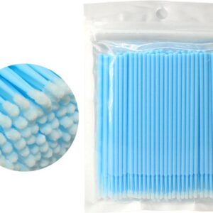 Wegwerp Microbrushes - Wimpers Uitbreiding - Individuele Lash Verwijderen - Wattenstaafje - Micro Borstel Voor Wimper Extensions Tool- microbrush - 100stuks - Lichtblauw
