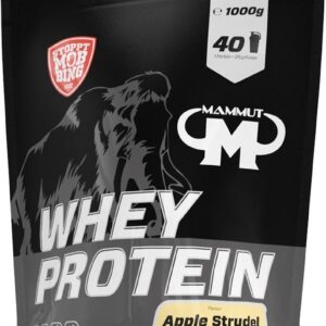 Whey Protein 1kg - wei-eiwit met appelstrudelsmaak in een praktische stazak | Mammut Nutrition