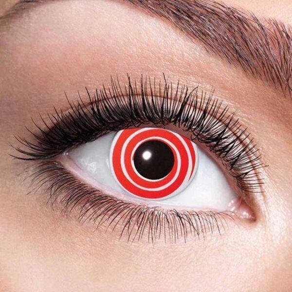 Witbaard Contactlenzen Red Spiral Siliconen Rood/wit