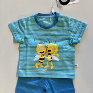Woody pyjama baby unisex - blauw fijn gestreept - Maya de Bij - 221-3-CPD-Z/928 - maat 56