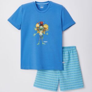 Woody pyjama jongens - blauw - Maya de bij - 221-1-CPD-Z/840 - maat 128