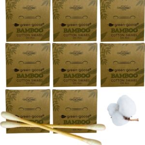 XINLemei Biologisch Afbreekbare Bamboe & Katoenen Wattenstaafjes - Pak Je Voordeel - 8x100 Stuks