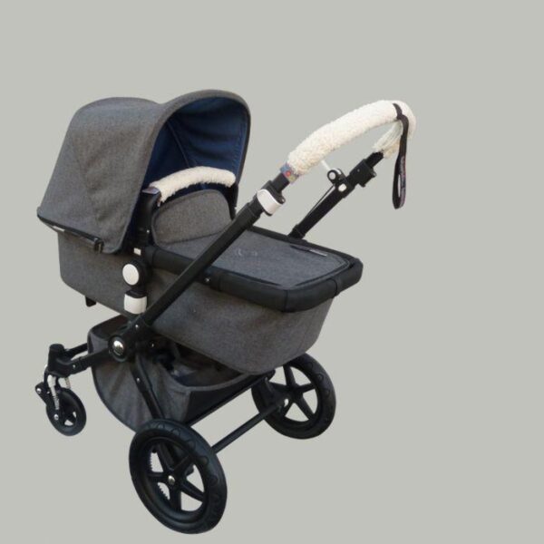 XQC - Bugaboo Cameleon 3 - Hoes voor Kinderwagen Duwstang - Cover voor Veiligheidsbeugel - Bont