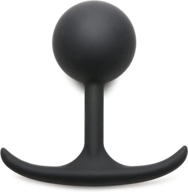 XR Brands AH073-LARGE - Comfort Plugs Silicone Weighted Round Plug 4.4 - Black