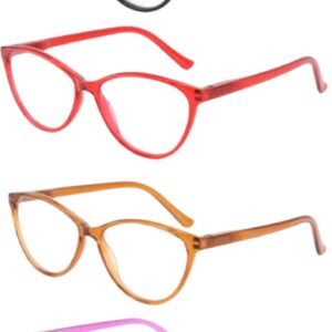 XYZ Eyewear Set van 4 Leesbrillen +1.00 - Dames - Heren - Leesbrillen - Trendy - Lees bril - Leesbril met sterkte - Voordeel - Cateye - Met sterkte +1.00