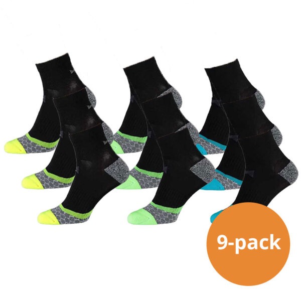 Xtreme Hardloop Sokken 9-pack Multi Black-39/42