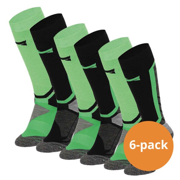 Xtreme Snowboard Sokken 6-pack Multi Green-39/42