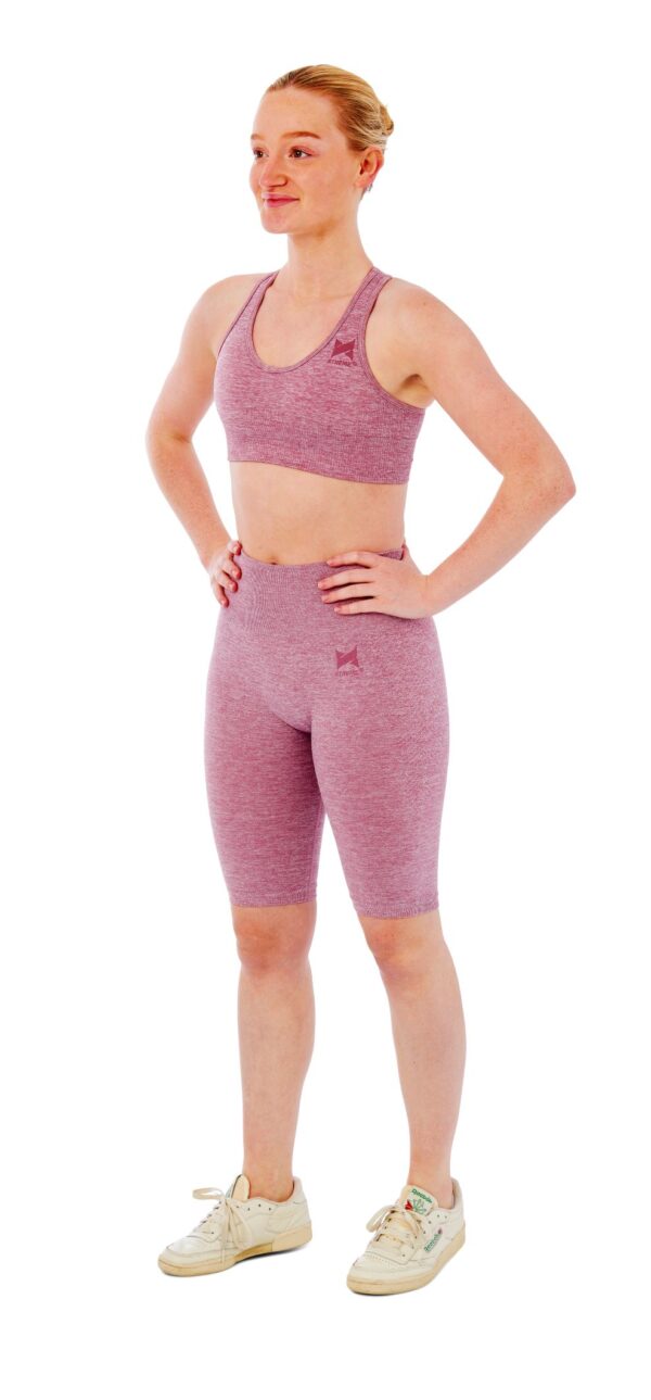 Xtreme Sportswear Dames Sportset - Korte Sportlegging + Sporttop - Roze-L