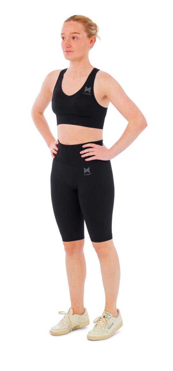 Xtreme Sportswear Dames Sportset - Korte Sportlegging + Sporttop - Zwart-L