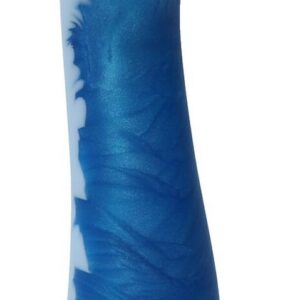 Ylva & Dite - Swan - Siliconen G-spot / Anale dildo - Made in Holland - Pastel Blauw / Helder Blauw Metallic