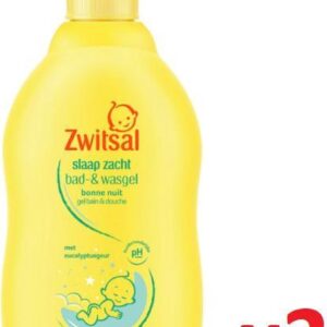 ZWITSAL Bad- & Wasgel Voor Baby's - Slaap Zacht - Helpt Vrijer Te Ademen Met Eucalyptusgeur - 2x400 ml