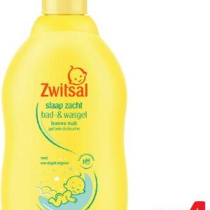 Zwitsal Bad- & Wasgel Voor Baby's - Slaap Zacht - Helpt Vrijer Te Ademen Met Eucalyptusgeur - 4x400 ml