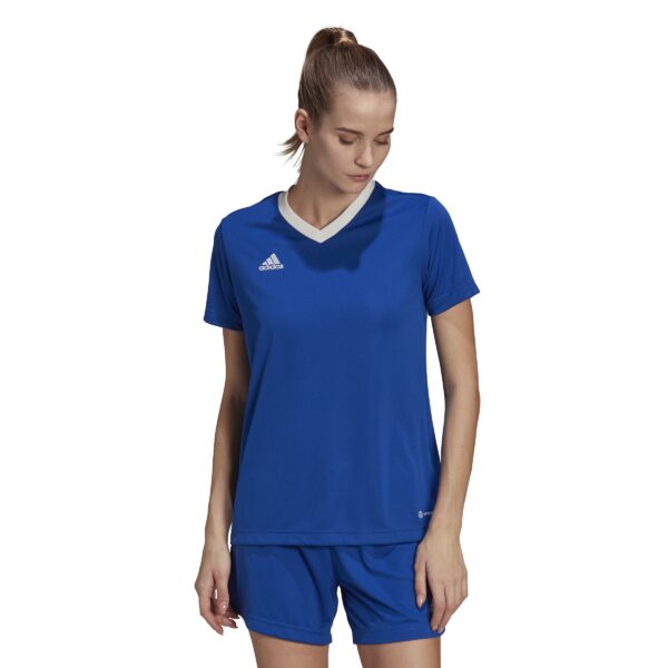 adidas Entrada 22 Voetbalshirt Dames Blauw Wit