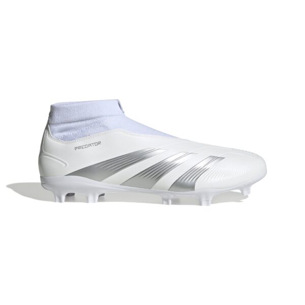 adidas Predator League Veterloze Gras Voetbalschoenen (FG) Wit Zilver