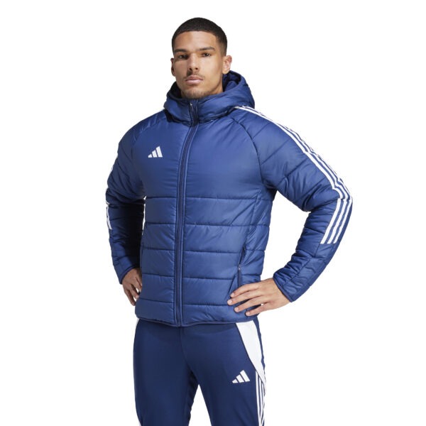 adidas Tiro 24 Winterjas Donkerblauw Wit