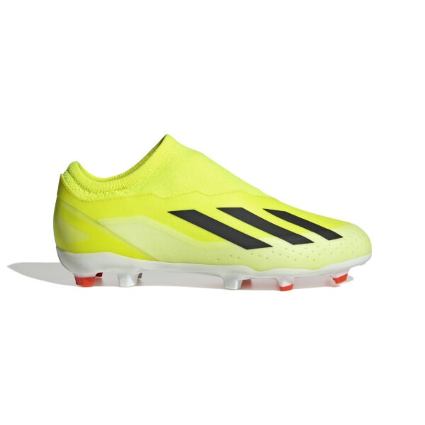 adidas X Crazyfast League Veterloze Gras Voetbalschoenen (FG) Kids Geel Zwart Wit