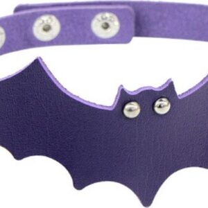 allesvoordeliger bdsm collar purple - 1 stuk - imitatieleder - verstelbaar - ca. 38 cm