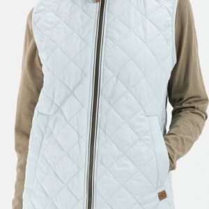 camel active Gewatteerd Vest gemaakt van gerecycled polyester - Maat womenswear-38 - Lichtblauw