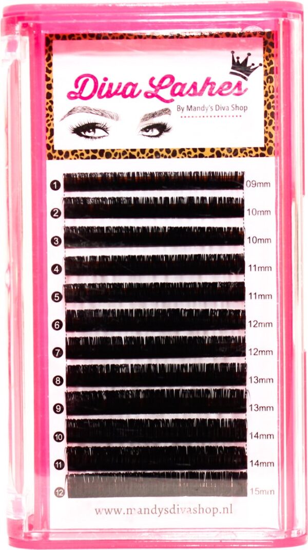 diva lashes wimperextensions C krul 0,10 11MM