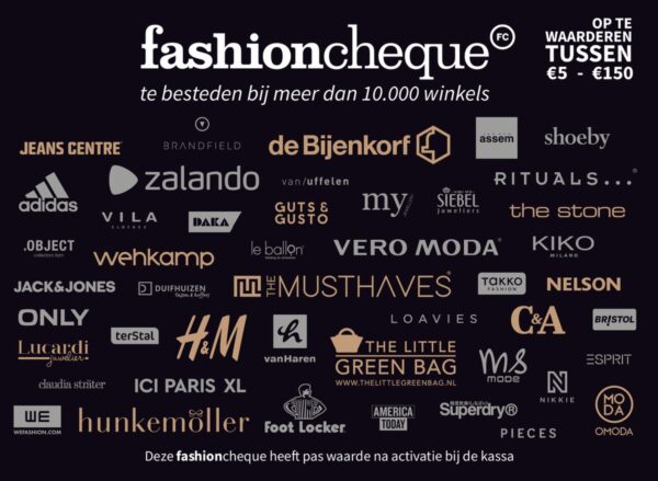 fashioncheque zwart - Cadeaukaart 75 euro
