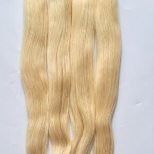 frazimashop - Braziliaanse Remy weave - 24 inch blond kleur 613 steil weave -real hair extensions -1 stuk bundel. bundel menselijke haren