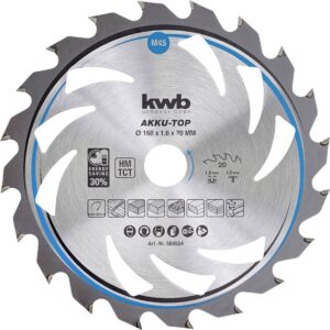 kwb 586554 Hardmetaal-cirkelzaagblad 190 x 16 x 1.3 mm Aantal tanden: 30 1 stuk(s)