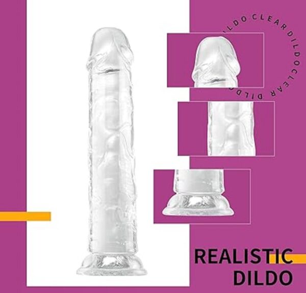 seksspeelgoed voor koppels, anale dildo's, realistische siliconen dubbele dildo met 3D-testikels 21.5 cm