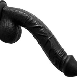seksspeelgoed voor koppels, anale dildo's, realistische siliconen dubbele dildo met 3D-testikels 33.5 cm