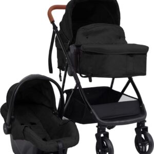 vidaXL-Kinderwagen-3-in-1-staal-antracietkleurig-en-zwart