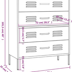 vidaXL-Ladekast-80x35x101,5-cm-staal-olijfgroen