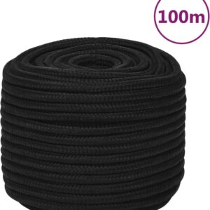 vidaXL-Werktouw-12-mm-100-m-polyester-zwart